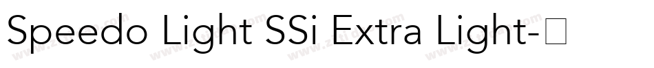 Speedo Light SSi Extra Light字体转换